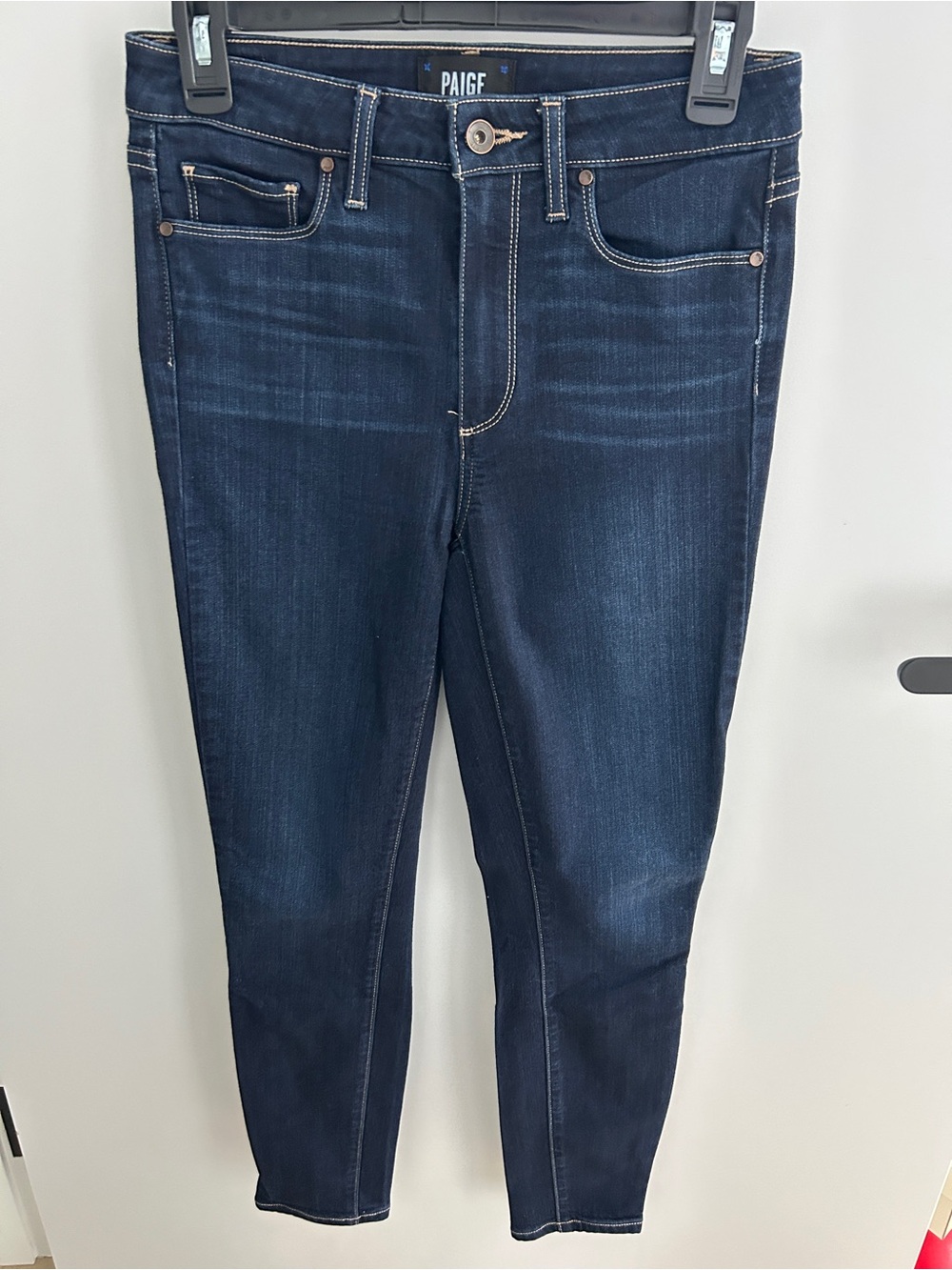 PAIGE Hoxton Ankle Dark Wash Skinny Jeans
